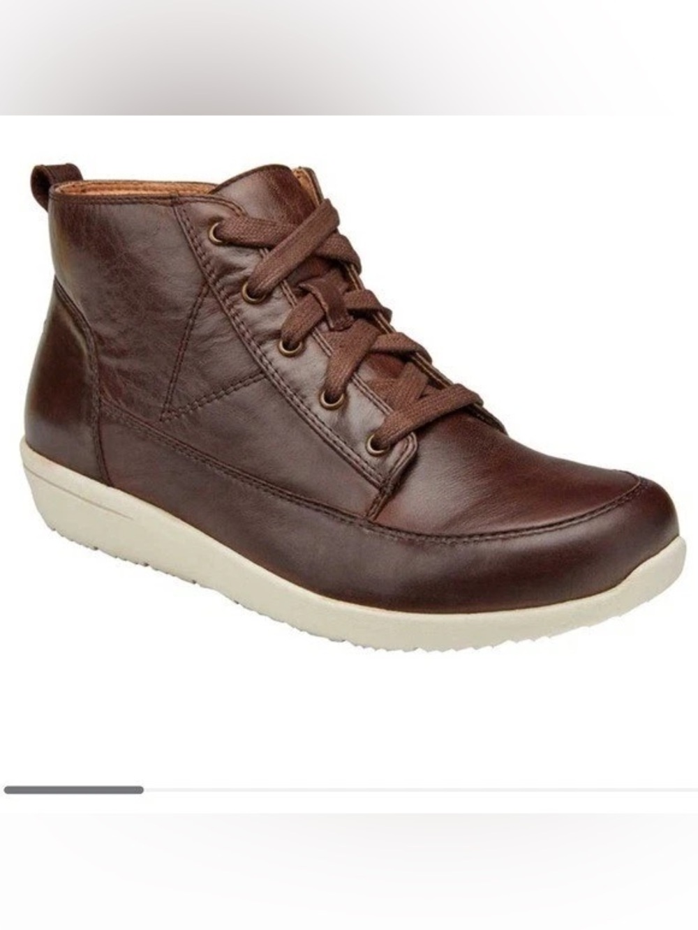 NWOT Vionic Brown Leather Lace-Up Ankle Bootie size 8 Shawna